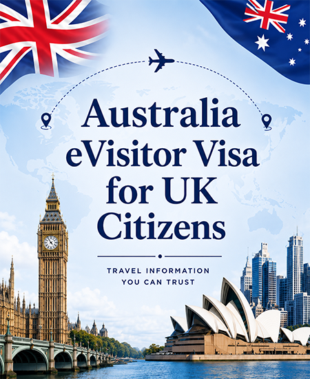 Australia eVisitor Visa information for British citizens travelling to Australia